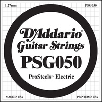 D'Addario PSG050 ProSteels Electric Guitar  One Single String, .050  Wound