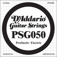 D'Addario PSG050 ProSteels Electric Guitar  One Single String, .050  Wound