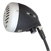 Peavey H-5 Harmonica Microphone in Black & Silver Hardshell Case & Mini XLR to 1/4" Mic Cable