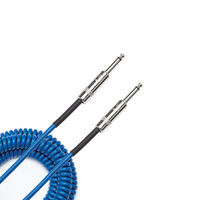 D'Addario Coiled Instrument Cable, 30' - Blue