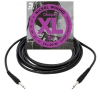 D'Addario EXL120 3 Sets Electric Guitar Strings + 20 foot Instrument Cable
