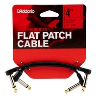 D'Addario Angled Flat Patch Cable - 4" Twin Pack - 2 cables