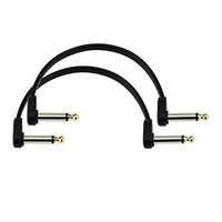 D'Addario Right Angled Offset Flat Patch Cable - 6" Twin Pack - 2 cables