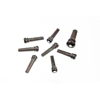D'Addario Ebony Bridge Pins with End Pin Set, Pearl Inlay - Made in USA