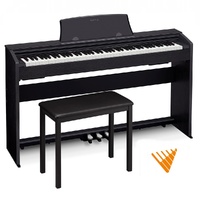 Casio Privia PX770 88-Key Compact Hammer Action Digital Piano inc Bench - Black 