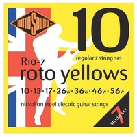 Rotosound  R10 -7 String Yellows Regular 7-String Electric Guitar Strings 10 -56