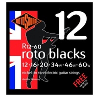 Rotosound Handmade Nickel Electric Guitar Strings R12-60 Black 12-60