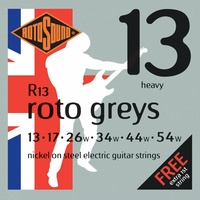 Rotosound Roto Greys Heavy Electric Guitar Strings  13 - 54 Extra E R13