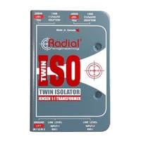 Radial TWIN-ISO - Line level isolator, passive 2 ch balanced with high performance transformers