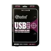 Radial USB-Pro Stereo 2-channel Active Instrument Direct Box