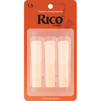 3 Reeds Rico Tenor Saxophone Reeds Strength 1.5 , RAK0315