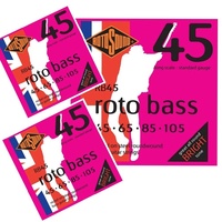 3 sets Rotosound RB45 Rotobass Nickel Roundwound Bass Guitar Strings 45- 105