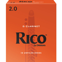 Rico by D'Addario Eb Clarinet Reeds, Strength 2, 10-pack