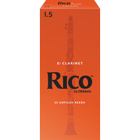 Rico by D'Addario Eb Clarinet Reeds, Strength 1.5, 25-pack