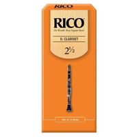 Rico Eb Clarinet Strength 2.5 - 2 1/2 x 25 Reeds RBA2525 25-pack 