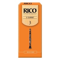  Rico Eb Clarinet Reeds, Strength 3, 25-pack Strength 3 x 25 Reeds RBA2530