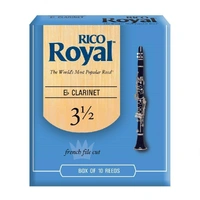 Ddaddario Woodwinds Rico Royal E-Flat Clarinet Reeds Strength 3.5, 10-Pack