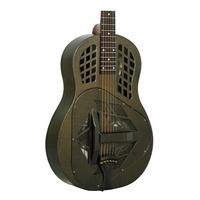 Regal RC-58 Tricone Metal Body Resonator Guitar - Texas Tea Tricone
