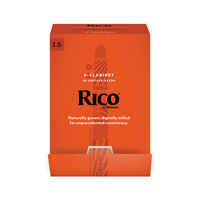 Rico by D'Addario Bb Clarinet Reeds, Strength 2.5, 50-pack
