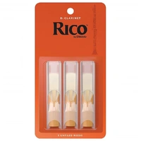 3 Reeds D'addario Rico Woodwinds Bb Clarinet Reeds Strength 2 