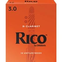 Rico by D'Addario Bb Clarinet Reeds, Strength 3, 10-pack