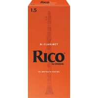 Rico by D'Addario Bb Clarinet Reeds, Strength 1.5, 25-pack