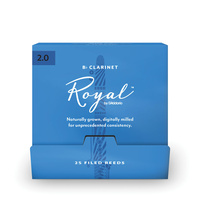 Royal by D'Addario Bb Clarinet Reeds, #2.0, 25-Count Single Reeds