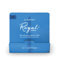 Royal by D'Addario Bb Clarinet Reeds, #2.5, 25-Count Single Reeds