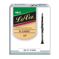 LA VOZ RCC10SF B-flat Clarinet Reeds - SOFT, Box  OF 10