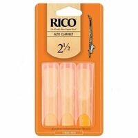 Rico Alto Clarinet 3 x Reeds, Strength 2.5 ( 2 1/2 ) 3-pack RDA0325 by D'addario