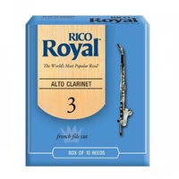 Rico Royal Alto Clarinet Reeds, Strength 3, 10 Pack , ( Alto-Clarinet ) USA Made