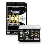 Radial J33 2-channel Active Turntable Preamp/Direct Box Ex Demo Unit
