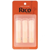 Rico Bass Clarinet 3 x Reeds, Strength 2.5 ( 2 1/2  ) 3-pack REA0325