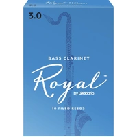 Royal by D'Addario Bass Clarinet Reeds, Strength 3, 10 Pack