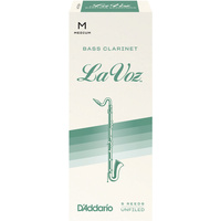 La Voz Bass Clarinet Reeds, Strength Medium, 5 Pack