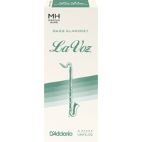 La Voz Bass Clarinet Reeds, Strength Medium Hard, 5 Pack