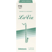 La Voz Bass Clarinet Reeds, Strength Medium Soft, 5 Pack