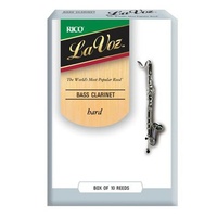 D'addario La Voz REC10HD Bass Clarinet Reeds Strength Hard Box of 10 Reeds