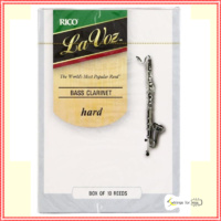 Rico La Voz Bass Clarinet Reeds, Strength Hard, 10- Reed Pack REC10HD