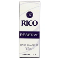 Rico Reserve Classic Bass Clarinet Reeds, Strength 3.5, 5-pack