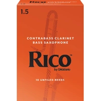 Rico Contra Bass Clarinet / Bass Saxophone  Reeds, Strength 1.5, 10-pack