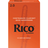 Rico Contrabass Clarinet / Bass Saxophone Reeds, Strength 2 -  10-pack