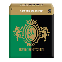 Rico Grand Concert Select Soprano Sax Reeds, Strength 3.0, 10-pack