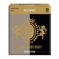 Rico Grand Concert Select Evolution Bb Clarinet Reeds, Strength 3.5, 10 Pack