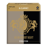 Rico Grand Concert Select Evolution Bb Clarinet Reeds, Strength 5.0, 10 Pack