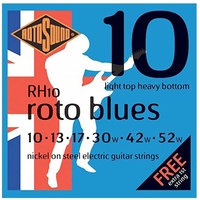 Rotosound RH10 Nickel Light Top/Heavy Bottom Electric Guitar Strings 10 - 52