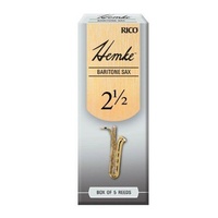 D'addario Rico  Hemke Baritone Saxophone Reeds Strength 2 1/2  Box of 5 Reeds