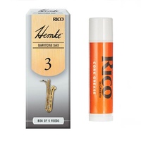 Rico Hemke Baritone Saxophone box of 5 Reeds Strength 3 + Cork Grease