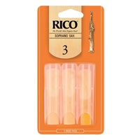 3 Reeds D'Addario Rico Soprano Sax Reeds Strength 3 , Made in USA