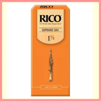 Rico Soprano Saxophone Reeds, 25 Pack  Strength 1 1/2 
